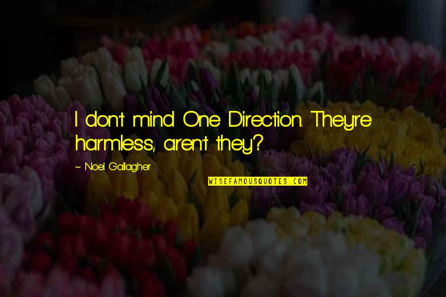 Estratagemas Quotes By Noel Gallagher: I don't mind One Direction. They're harmless, aren't Estratagemas Quotes By Noel Gallagher: I don't mind One Direction. They're harmless, aren't