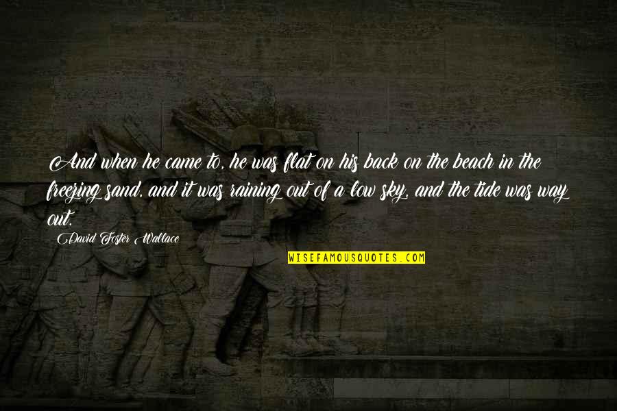 Estre Imiento Tratamiento Quotes By David Foster Wallace: And when he came to, he was flat Estre Imiento Tratamiento Quotes By David Foster Wallace: And when he came to, he was flat