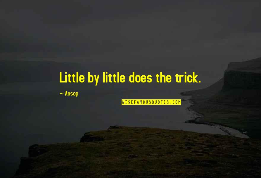Estudiante Ucuenca Quotes By Aesop: Little by little does the trick.