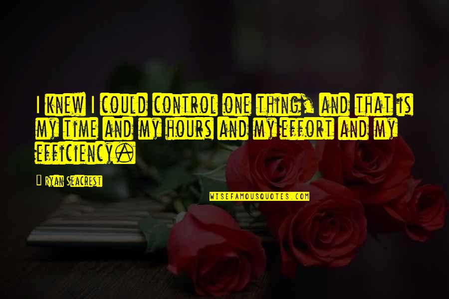 Estudiemos Quotes By Ryan Seacrest: I knew I could control one thing, and Estudiemos Quotes By Ryan Seacrest: I knew I could control one thing, and