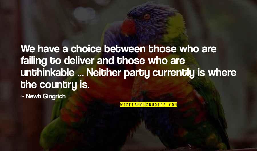 Estulticia En Quotes By Newt Gingrich: We have a choice between those who are