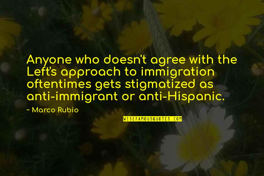 Esubalew Music Quotes By Marco Rubio: Anyone who doesn't agree with the Left's approach