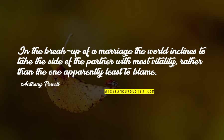 Esway Scooter Quotes By Anthony Powell: In the break-up of a marriage the world