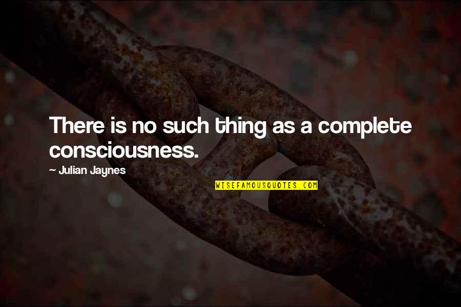 Et Jaynes Quotes By Julian Jaynes: There is no such thing as a complete