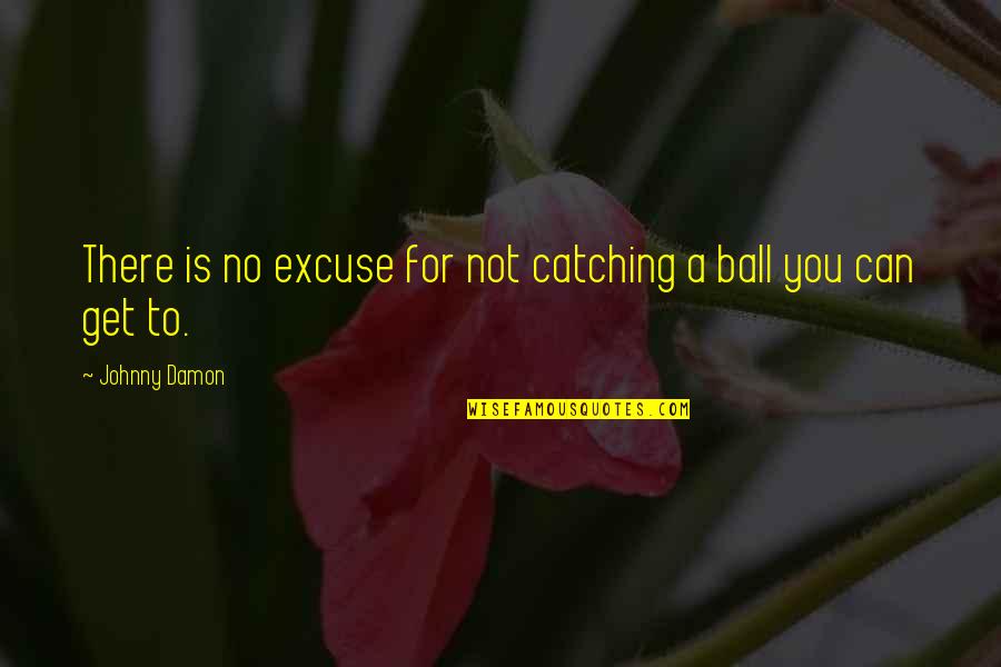 Etapele Vietii Quotes By Johnny Damon: There is no excuse for not catching a