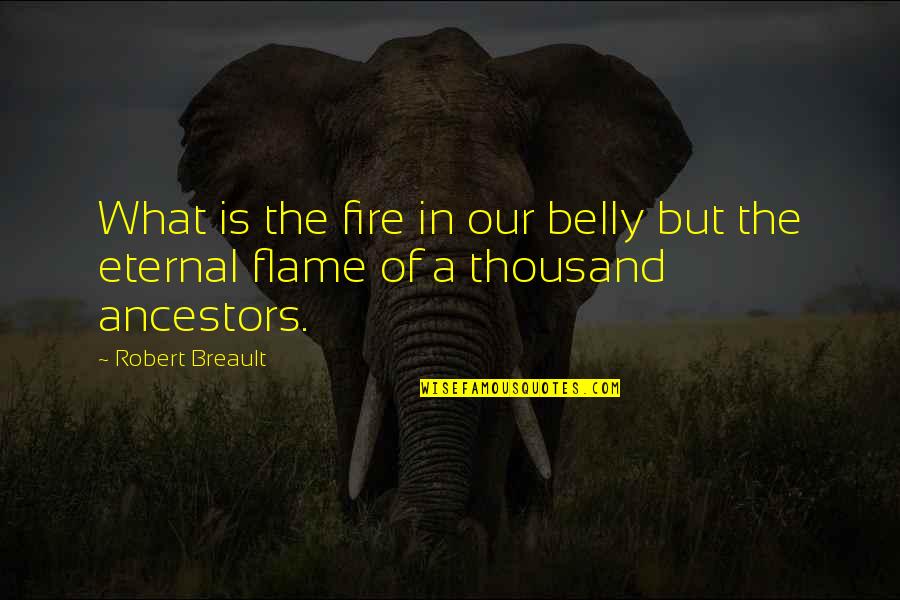 Eternal Flame Quotes By Robert Breault: What is the fire in our belly but
