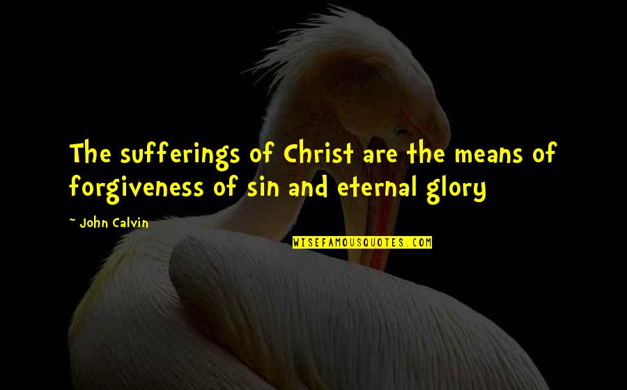 Eternal Suffering Quotes By John Calvin: The sufferings of Christ are the means of