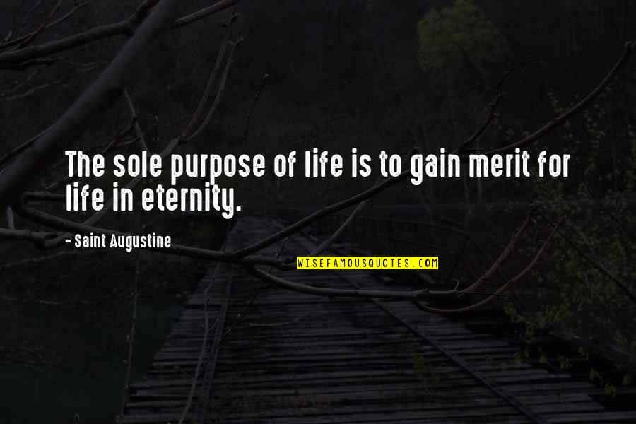 Eternity Of Life Quotes By Saint Augustine: The sole purpose of life is to gain