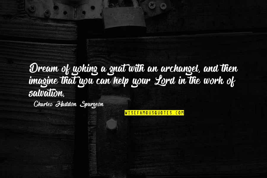 Eternity With Christ Quotes By Charles Haddon Spurgeon: Dream of yoking a gnat with an archangel, Eternity With Christ Quotes By Charles Haddon Spurgeon: Dream of yoking a gnat with an archangel,