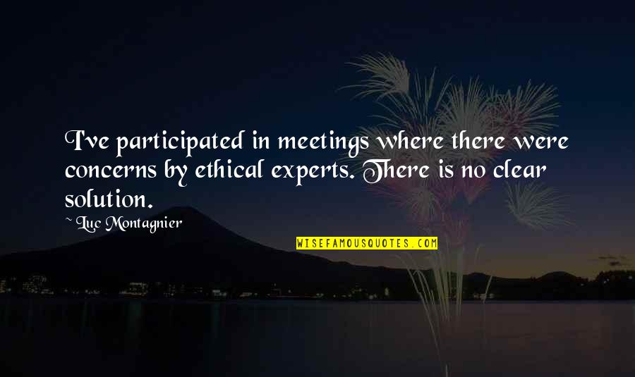 Ethical Concerns Quotes By Luc Montagnier: I've participated in meetings where there were concerns