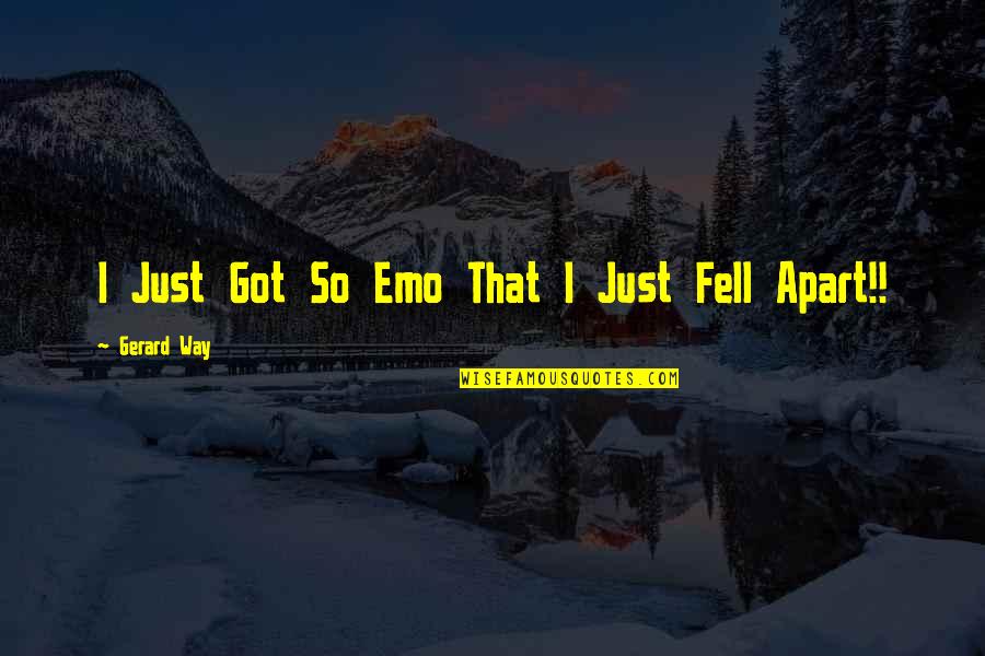 Ethiopian Gena Quotes By Gerard Way: I Just Got So Emo That I Just
