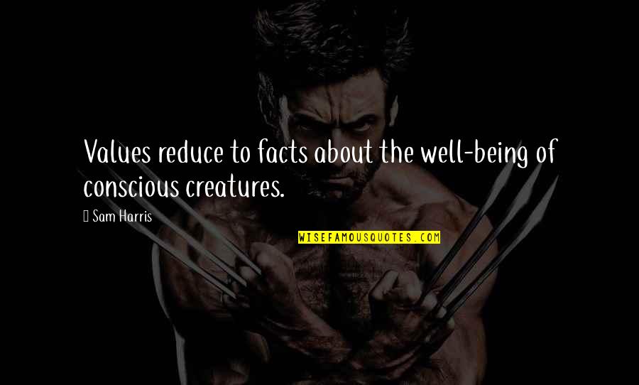 Ethnikos Quotes By Sam Harris: Values reduce to facts about the well-being of