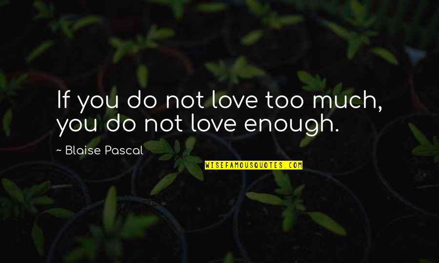 Etiology Of Depression Quotes By Blaise Pascal: If you do not love too much, you Etiology Of Depression Quotes By Blaise Pascal: If you do not love too much, you