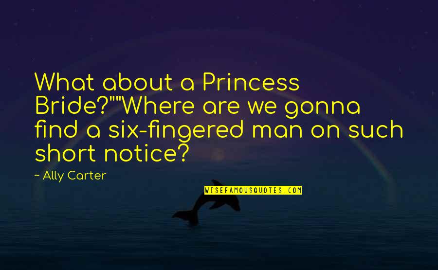 Etnik Adalah Quotes By Ally Carter: What about a Princess Bride?""Where are we gonna