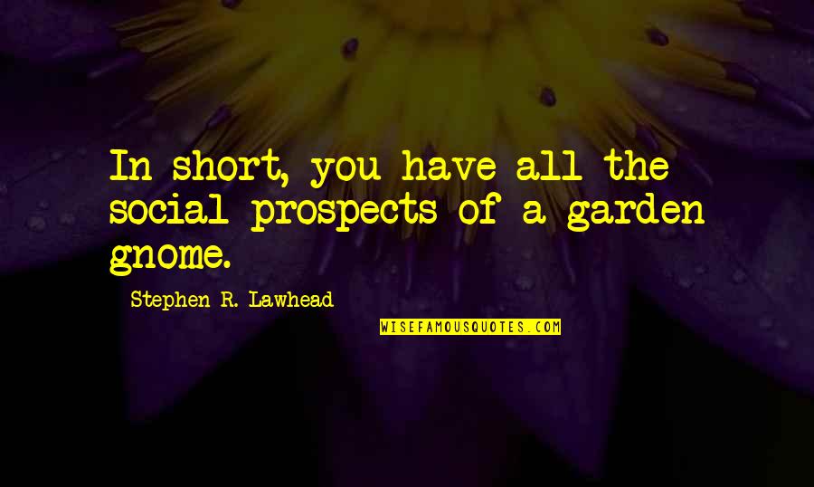 Etoos Quotes By Stephen R. Lawhead: In short, you have all the social prospects