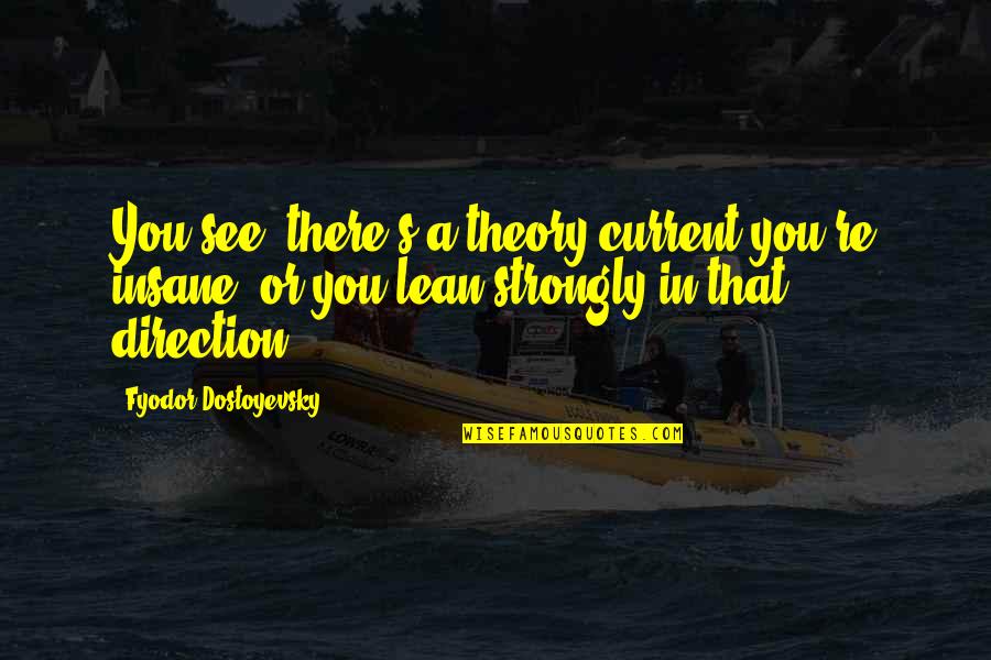 Etsemoney Quotes By Fyodor Dostoyevsky: You see, there's a theory current you're insane,