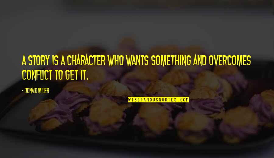 Etsen Benodigdheden Quotes By Donald Miller: A story is a character who wants something