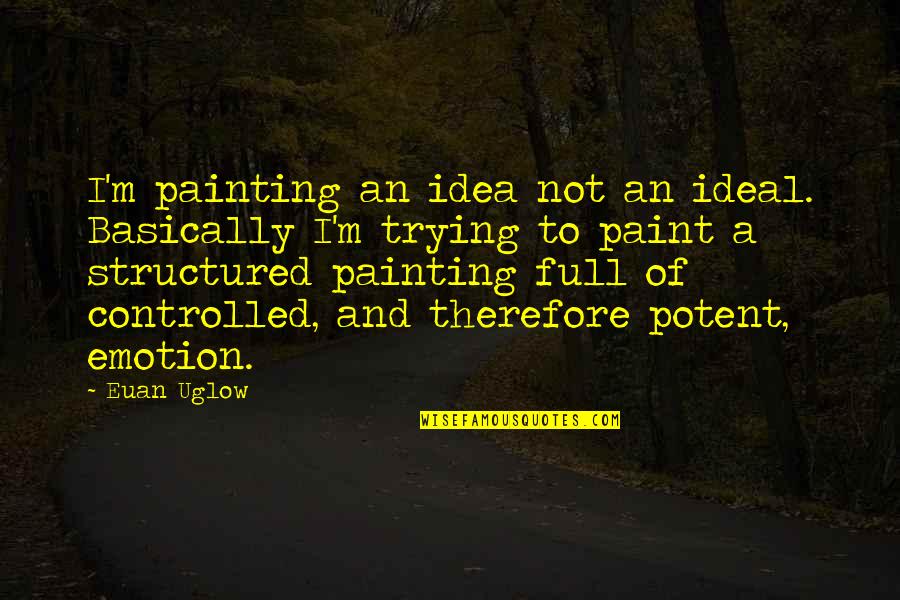 Euan's Quotes By Euan Uglow: I'm painting an idea not an ideal. Basically Euan's Quotes By Euan Uglow: I'm painting an idea not an ideal. Basically
