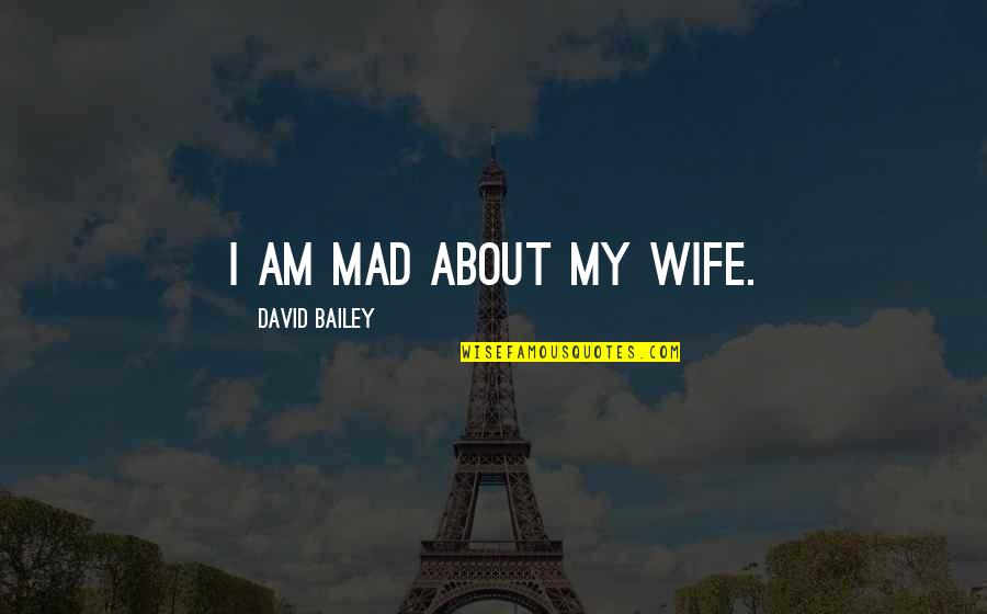 Euforizante Significado Quotes By David Bailey: I am mad about my wife.