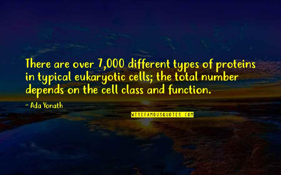 Eukaryotic Quotes By Ada Yonath: There are over 7,000 different types of proteins