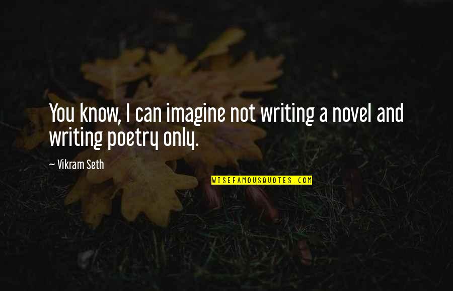 Euny Quotes By Vikram Seth: You know, I can imagine not writing a