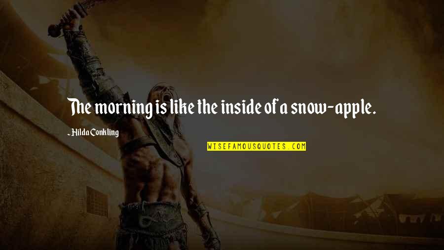 Euphemia De Ross Quotes By Hilda Conkling: The morning is like the inside of a Euphemia De Ross Quotes By Hilda Conkling: The morning is like the inside of a