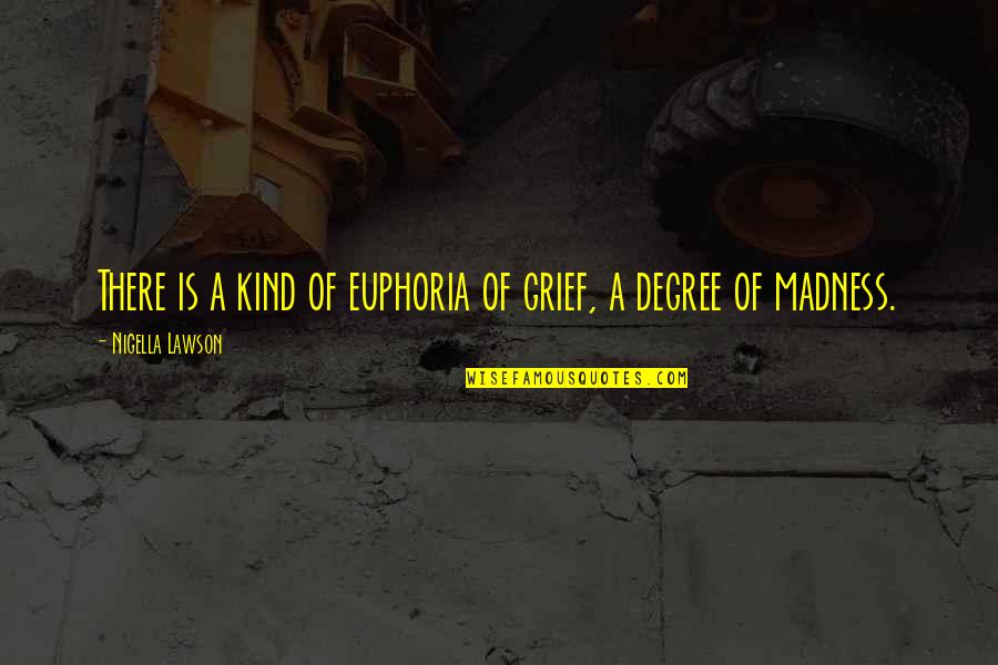 Euphoria's Quotes By Nigella Lawson: There is a kind of euphoria of grief,