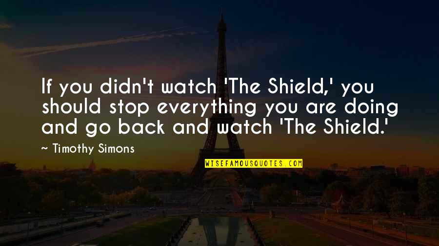 Euremas Dam Quotes By Timothy Simons: If you didn't watch 'The Shield,' you should