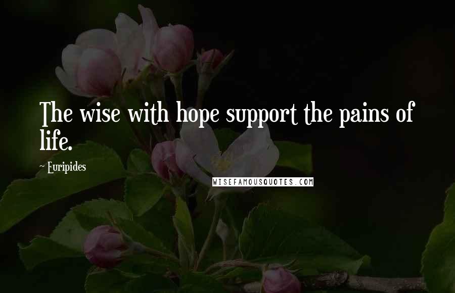 Euripides quotes: The wise with hope support the pains of life.