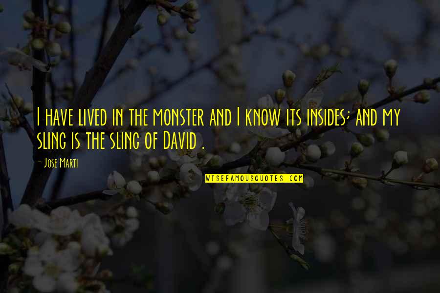 European Shoe Sizes Quotes By Jose Marti: I have lived in the monster and I European Shoe Sizes Quotes By Jose Marti: I have lived in the monster and I