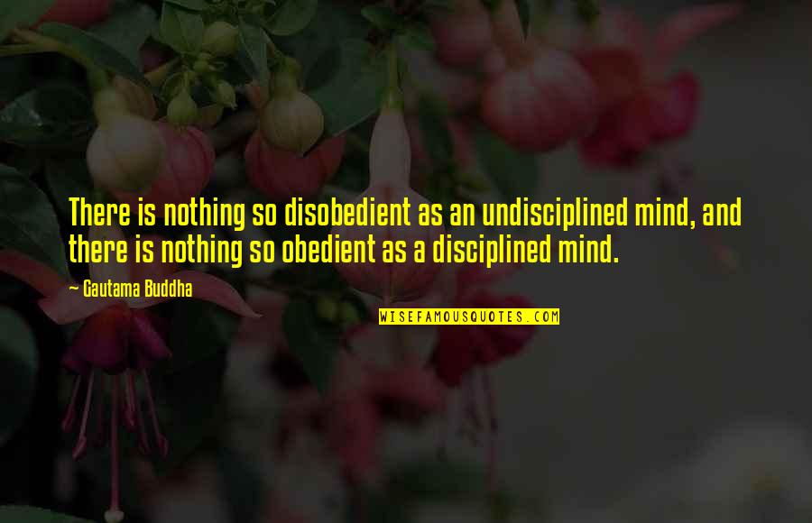 Eusociality Evolution Quotes By Gautama Buddha: There is nothing so disobedient as an undisciplined