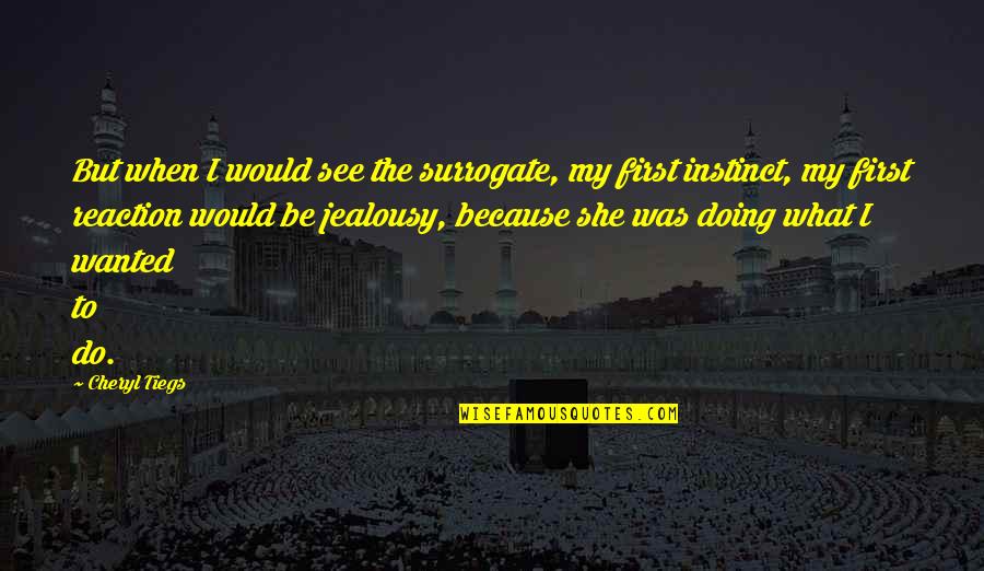 Eustathia Panoushis Quotes By Cheryl Tiegs: But when I would see the surrogate, my Eustathia Panoushis Quotes By Cheryl Tiegs: But when I would see the surrogate, my