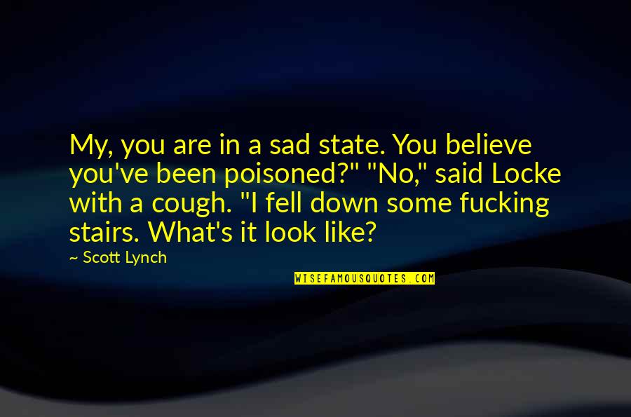 Eva Cassidy Song Quotes By Scott Lynch: My, you are in a sad state. You