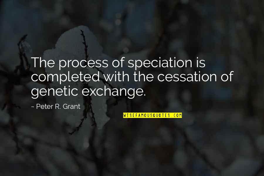 Evacuations Quotes By Peter R. Grant: The process of speciation is completed with the