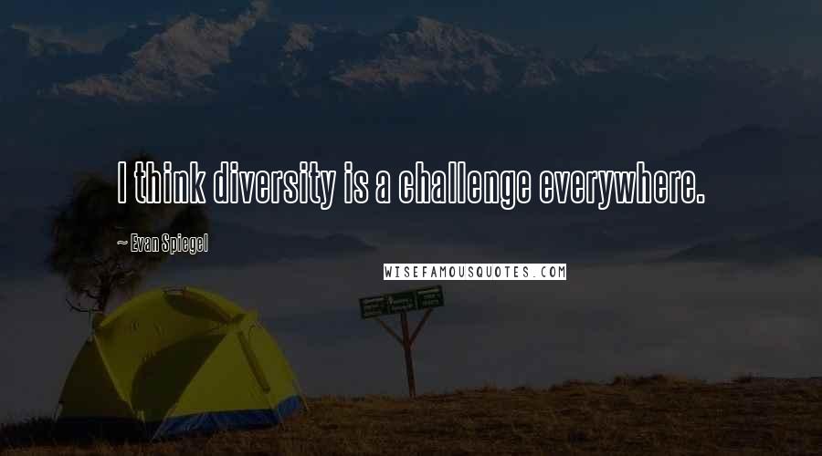 Evan Spiegel quotes: I think diversity is a challenge everywhere.