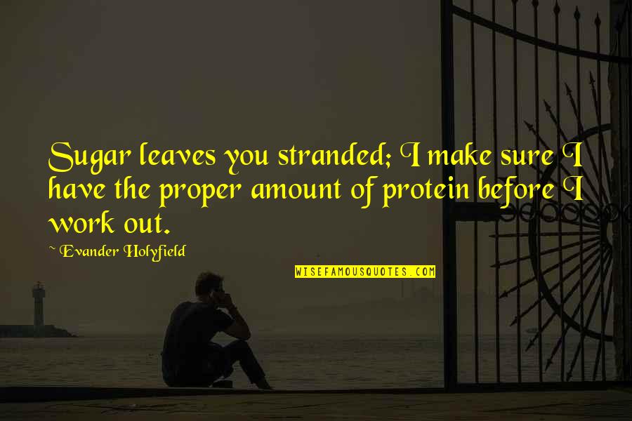 Evander Quotes By Evander Holyfield: Sugar leaves you stranded; I make sure I