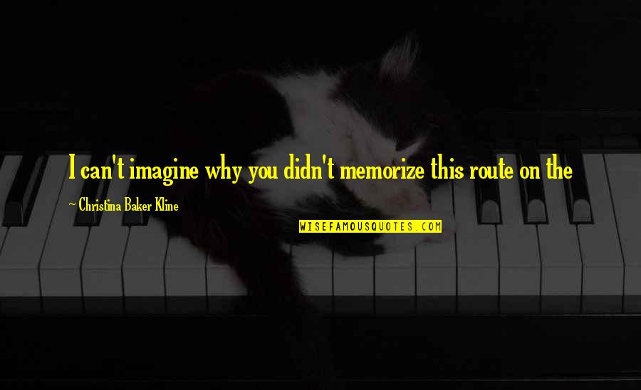 Evanesce Quotes By Christina Baker Kline: I can't imagine why you didn't memorize this