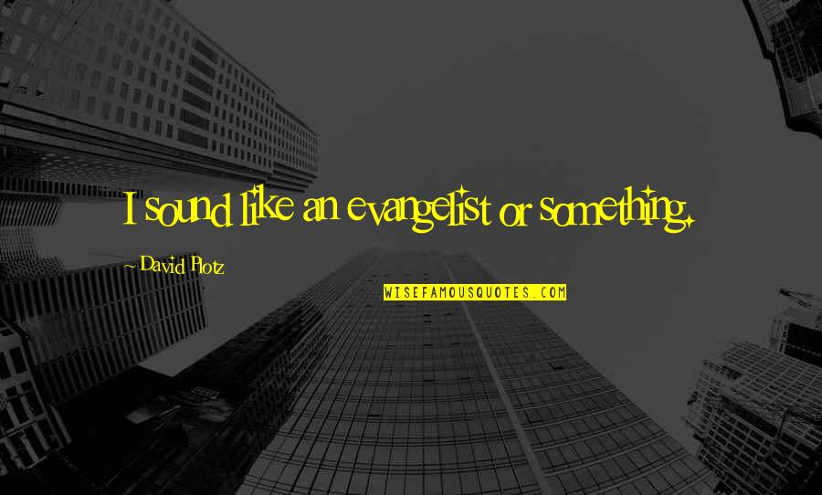 Evangelist Quotes By David Plotz: I sound like an evangelist or something.