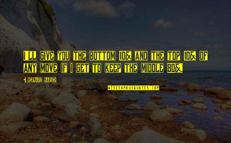 Evanoff Roofing Quotes By Bernard Baruch: I'll give you the bottom 10% and the Evanoff Roofing Quotes By Bernard Baruch: I'll give you the bottom 10% and the