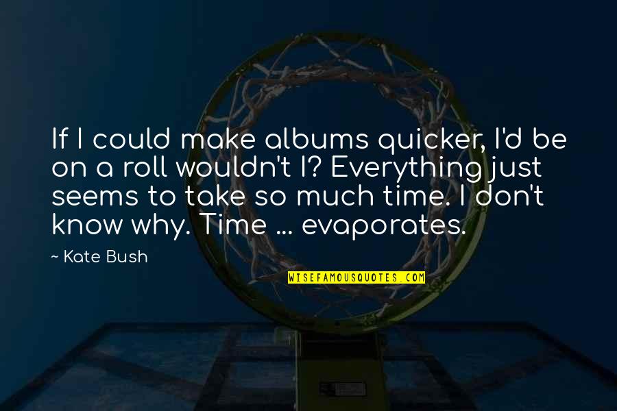 Evaporates Quotes By Kate Bush: If I could make albums quicker, I'd be