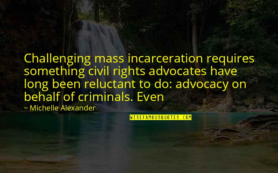 Evelyn Champagne King Quotes By Michelle Alexander: Challenging mass incarceration requires something civil rights advocates