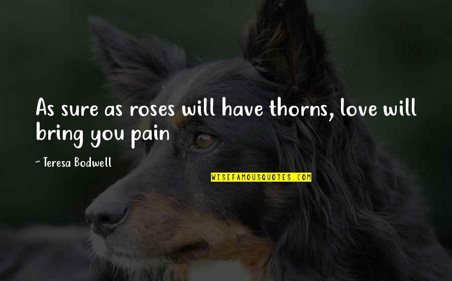Even Roses Have Thorns Quotes By Teresa Bodwell: As sure as roses will have thorns, love