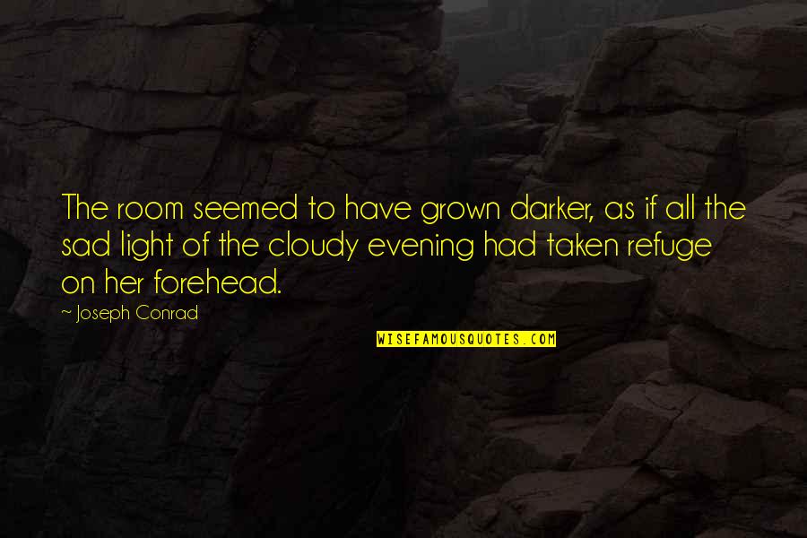 Evening Light Quotes By Joseph Conrad: The room seemed to have grown darker, as