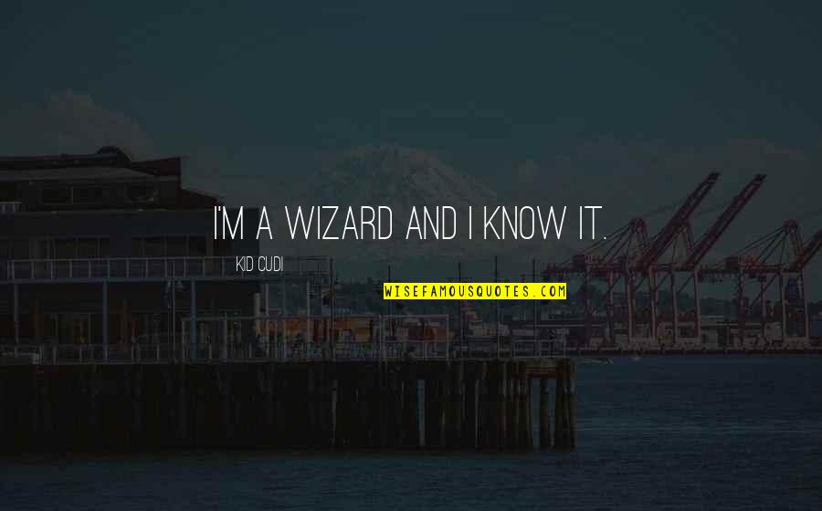 Evening Tea Time Quotes By Kid Cudi: I'm a wizard and I know it.