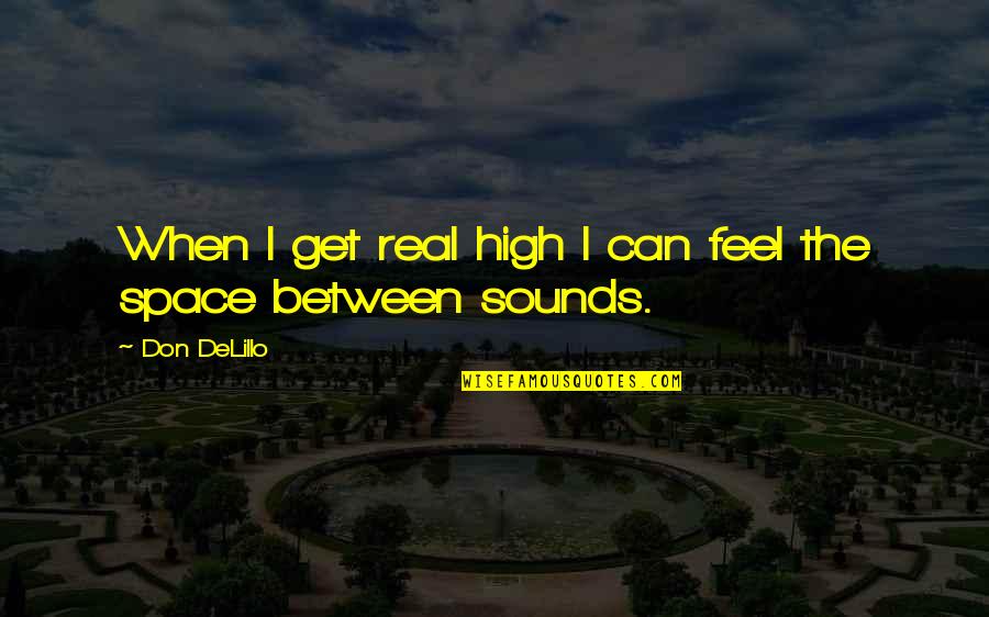 Evenly Divisible Quotes By Don DeLillo: When I get real high I can feel