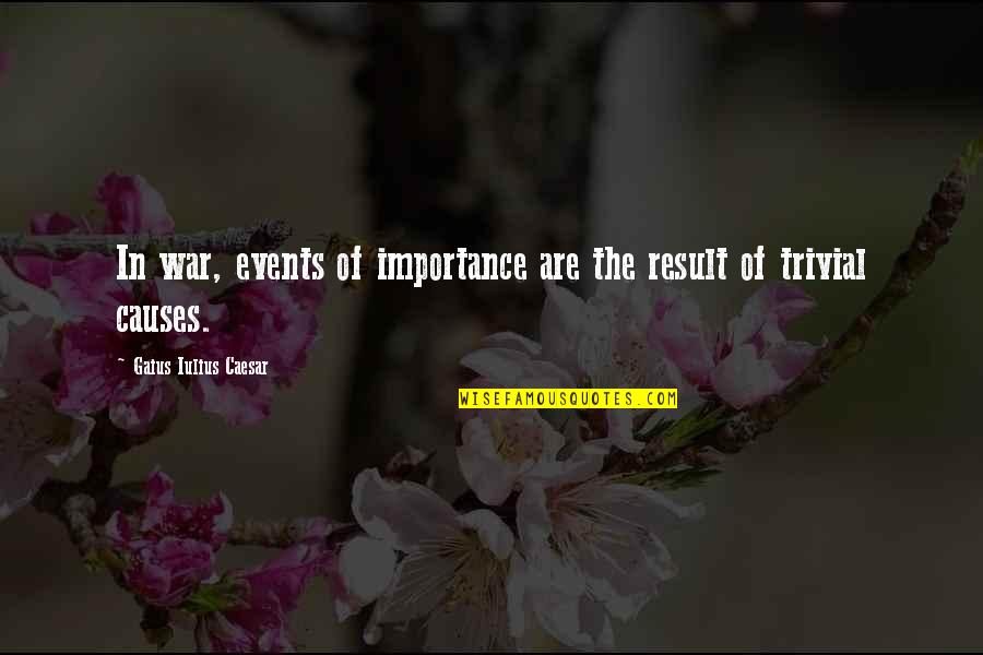 Events Quotes By Gaius Iulius Caesar: In war, events of importance are the result