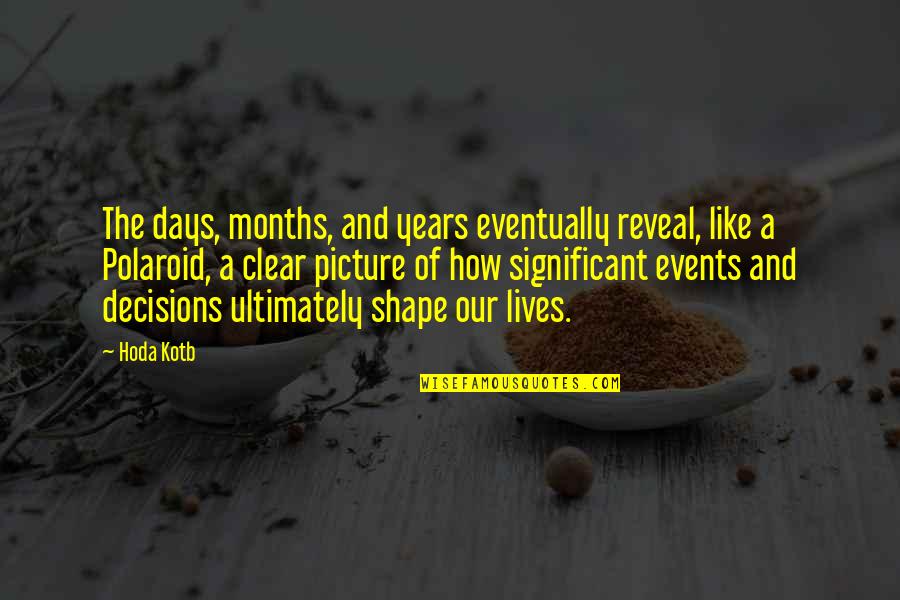 Events Quotes By Hoda Kotb: The days, months, and years eventually reveal, like