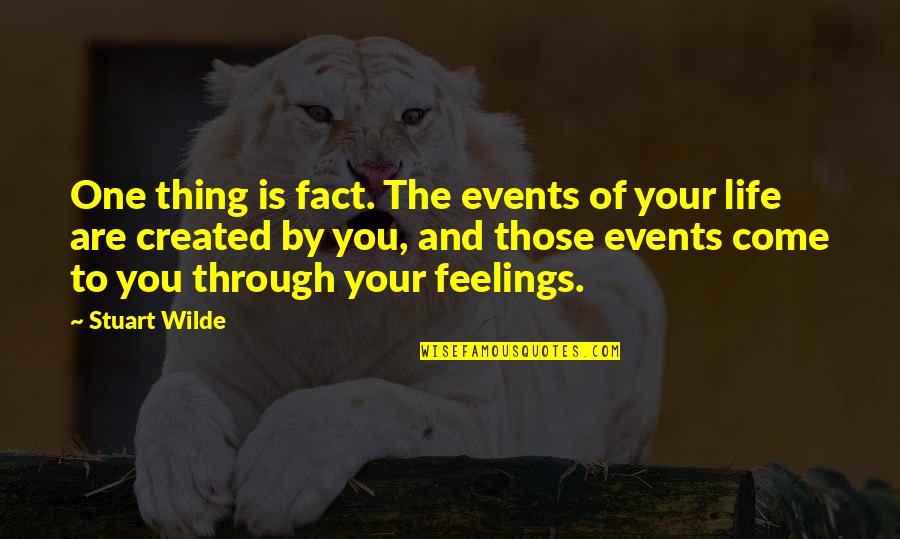 Events Quotes By Stuart Wilde: One thing is fact. The events of your