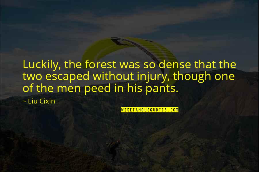 Ever After Baroness Quotes By Liu Cixin: Luckily, the forest was so dense that the Ever After Baroness Quotes By Liu Cixin: Luckily, the forest was so dense that the