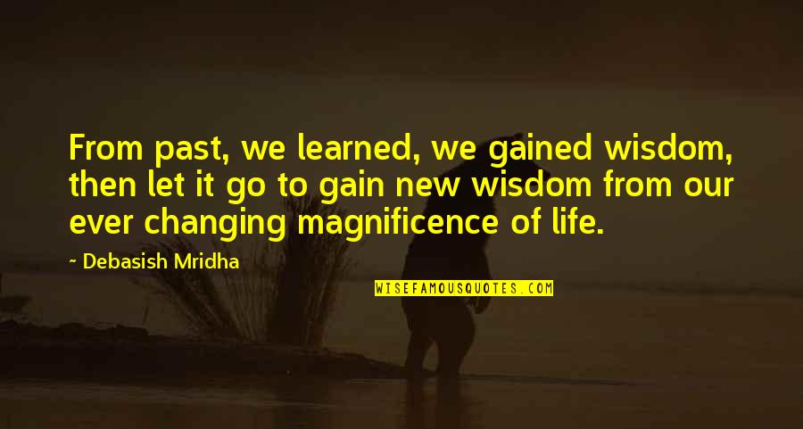 Ever Changing Life Quotes By Debasish Mridha: From past, we learned, we gained wisdom, then